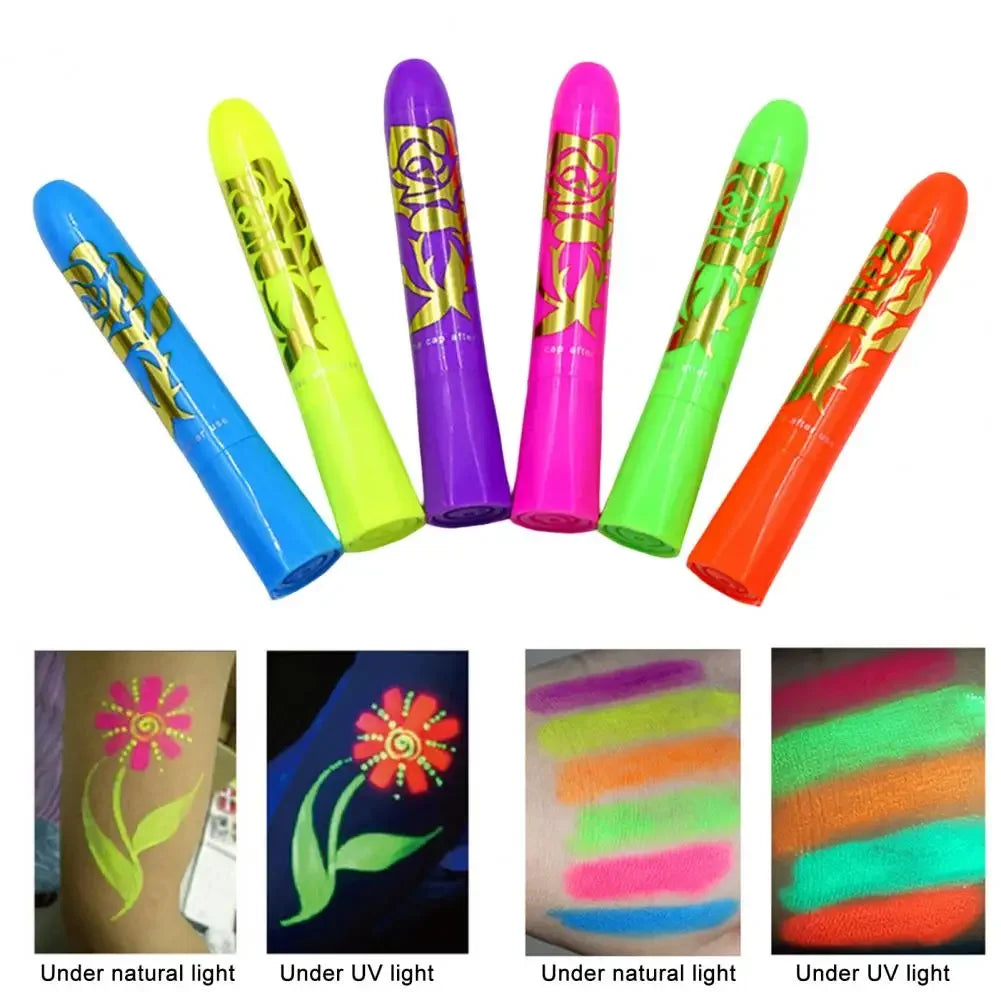 Lot de 6 crayons de peinture FLUO