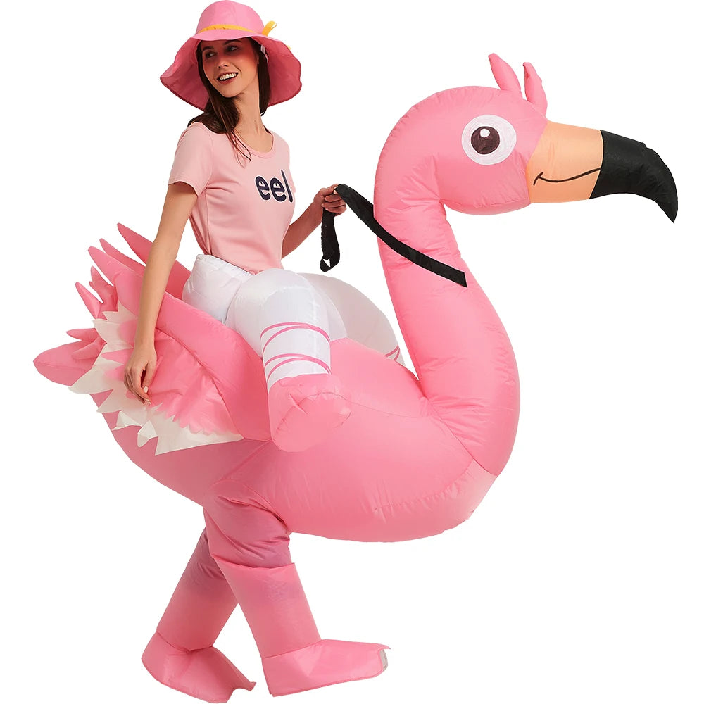Costume gonflable Flamand Rose