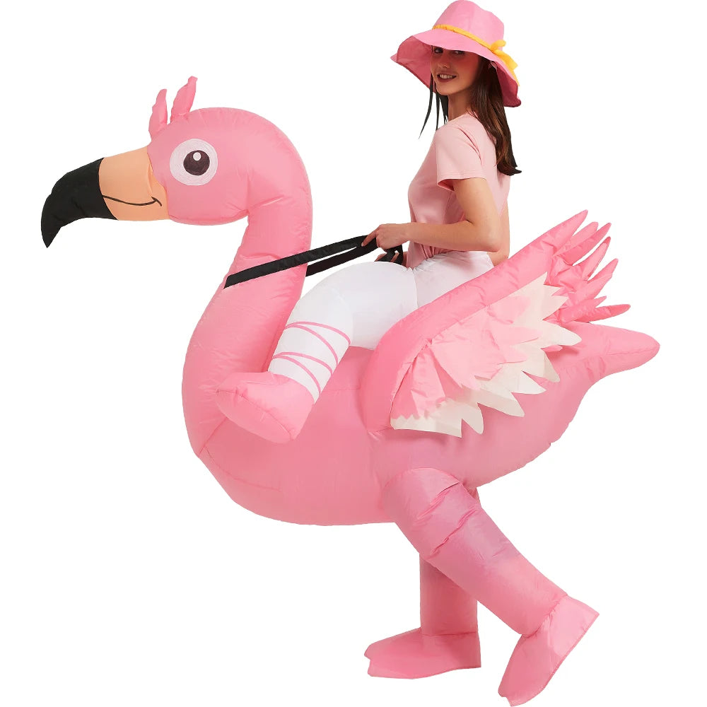 Costume gonflable Flamand Rose