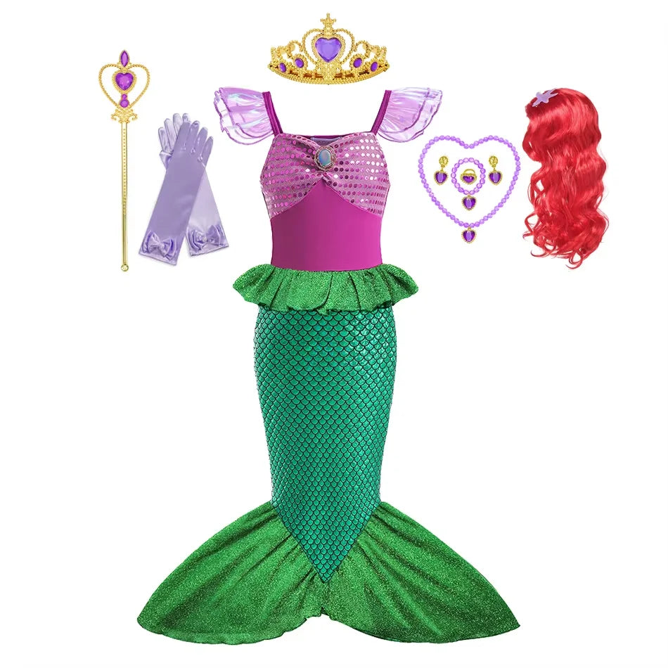 Nouvelles robes de fille Costume de sirène pour enfants