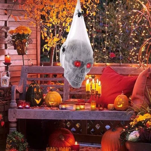 Décoration Crane d'Halloween lumineux