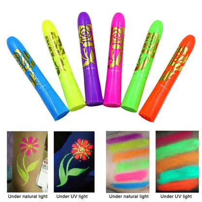 Lot de 6 crayons de peinture FLUO