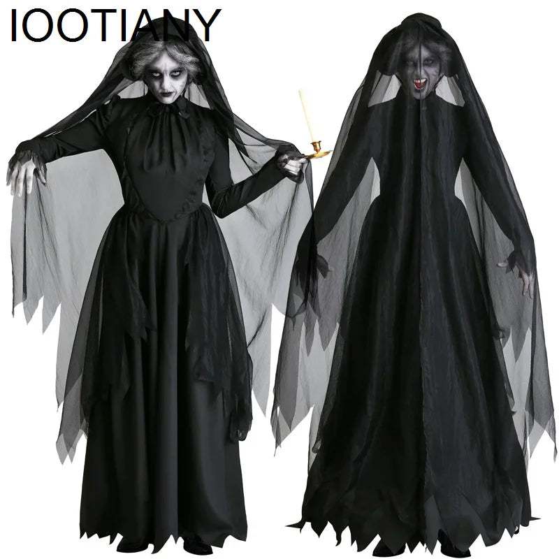 Costume Sorcière Femmes Effrayant Zombie Vampire Halloween