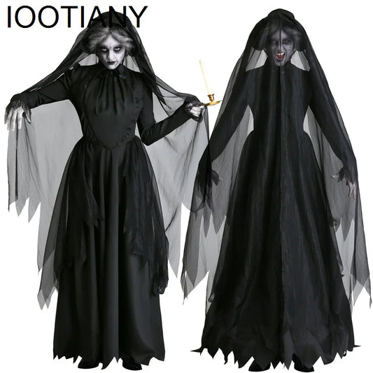 Costume Sorcière Femmes Effrayant Zombie Vampire Halloween