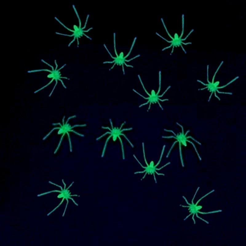 Lot de 10 figurines d'araignée lumineuses