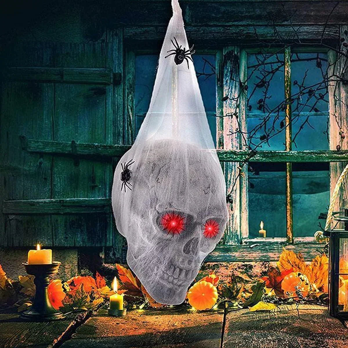 Décoration Crane d'Halloween lumineux